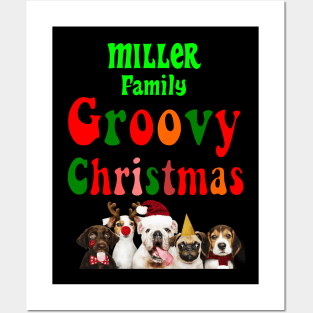 Family Christmas - Groovy Christmas MILLER family, family christmas t shirt, family pjama t shirt Posters and Art